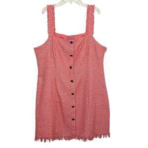 Miami for Francesca’s Pink Tweed Womens Dress Size XL NEW Preppy Elle Summer